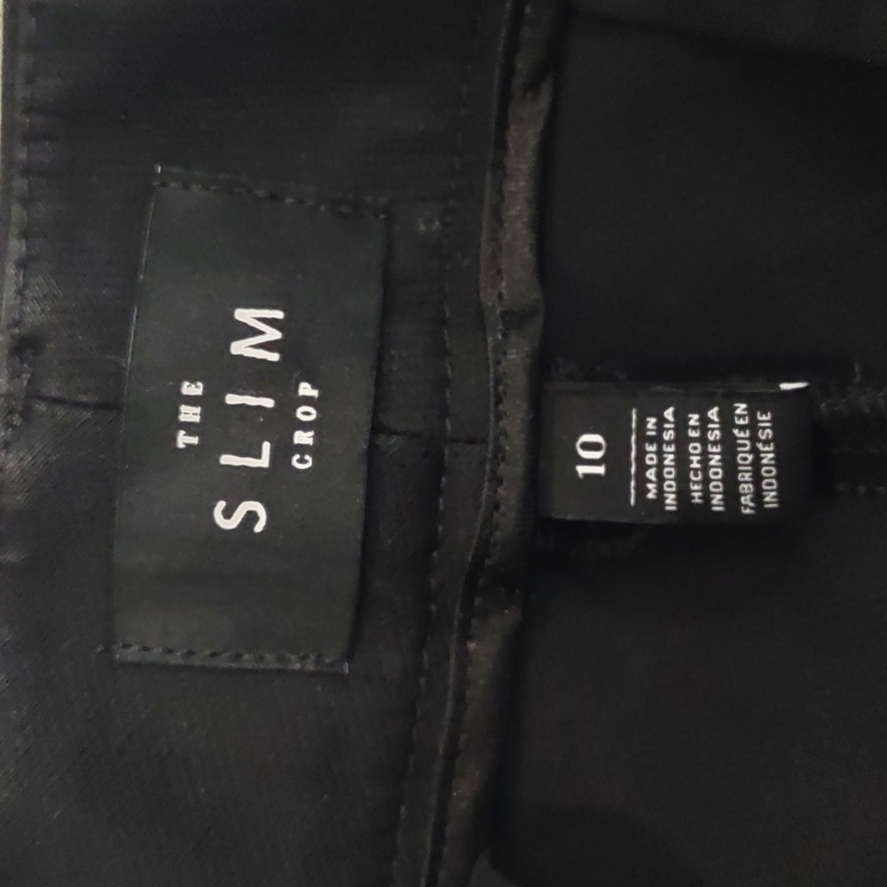 White House Black Market Black Slim Crop Pants, Size 10. - Picture 15 of 16